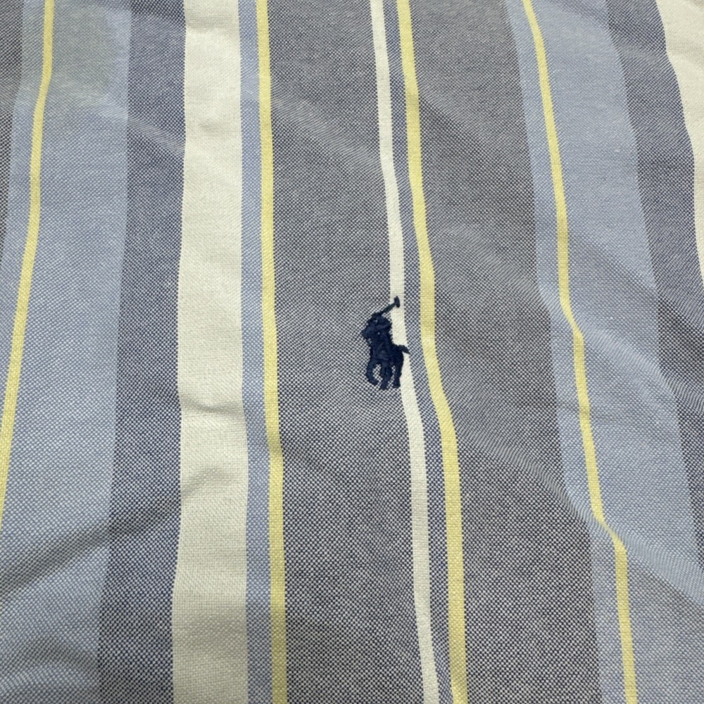 Ralph Lauren Classic Fit Blue Stripe Cotton Oxford Pony Button Shirt Sz 3XB Big - Picture 2 of 9